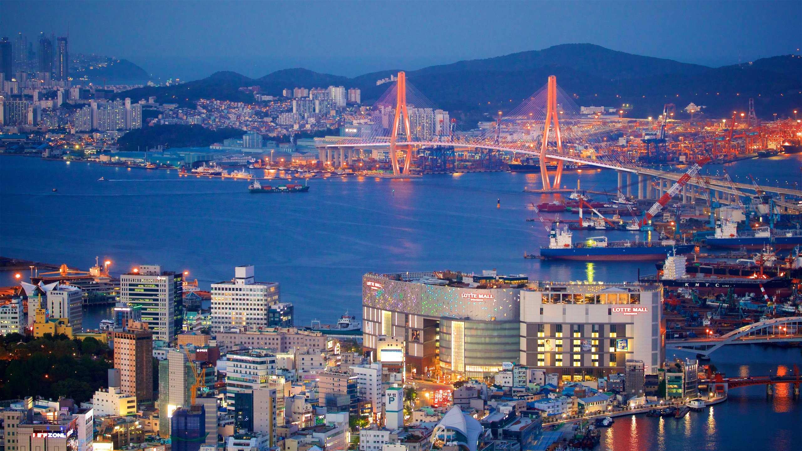 imagem aerea de Busan - Coreia do Sul
